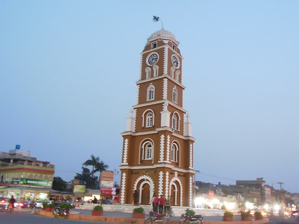 Sialkot Cantt area with wide roads and trees